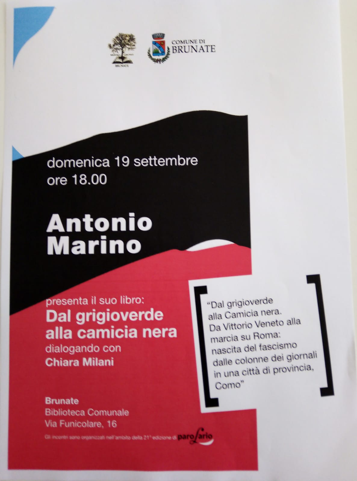 Parolario: Dal grigioverde alla camicia nera, di Antonio Marino